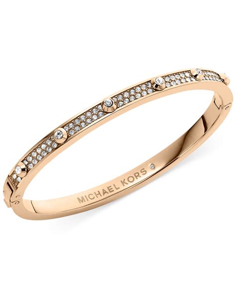 michael kors rose gold mesh bracelet|Michael Kors diamond bangle bracelet.